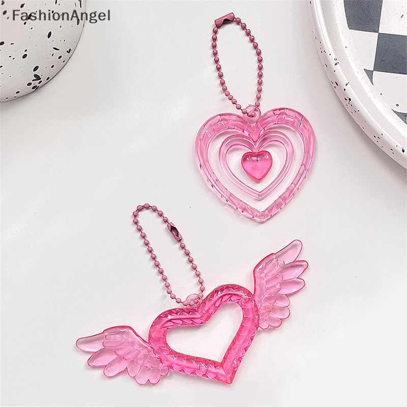 FashionAngel Trái Tim Rỗng Mặt Dây Album Ảnh Trang Trí Album Mặt Dây Chuyền Móc Khóa Móc Khóa Túi Chìa Khóa Trang Trí Chìa Khóa TH