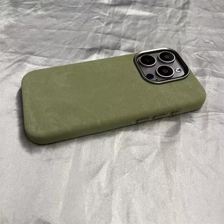 Ốp điện thoại nhung mỏng từ tính màu xanh lá cây cho IPhone 15 14 13 12 Pro Max Lint Fiber Vỏ cứng chống sốc cho IPhone 15 Pro Max Vỏ bảo vệ thân thiện với da