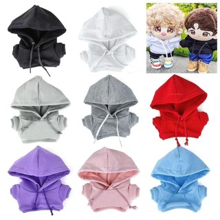 YSANH Áo hoodie thủ công 18 màu, Trang phục áo nỉ dễ thương, Đồ chơi trẻ em Áo búp bê mặc thường ngày cho búp bê Cotton 10cm