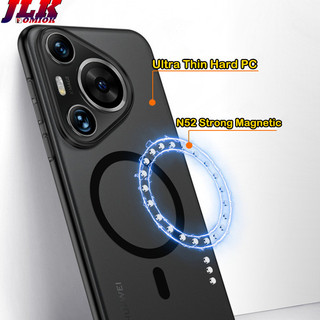 [JLK] Ultra Thin Matte Magnetic Phone Case with Camera Lens Glass Protector for Huawei Pura 70 Ultra P70 Pro Transparent Shockproof Hard Cover