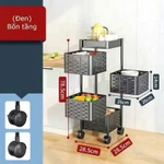 Kệ xoay đa năng 5 tầng thép không gỉ bánh xe di chuyển dễ dang. Giá để đồ nhà bếp hoa quả nhiều tầng xoay 360 độ-MAXIM — ảnh 7