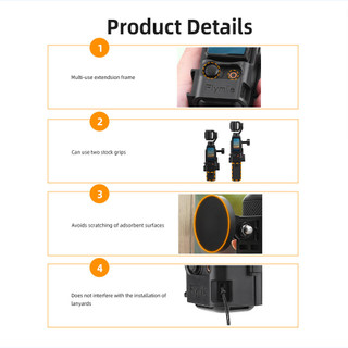 Dành Cho DJI OSMO POCKET 3 Giá Đỡ Từ Cố Định Đế Lưng Kẹp adapter Khung Phụ Kiện camera