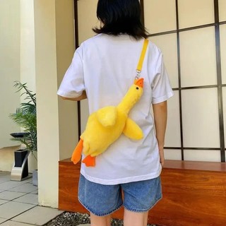 Búp Bê Vịt Túi Điện Thoại Di Động 2024 Mới Thu Đông Nữ Hoạt Hình Dễ Thương Túi Đeo Vai Thời Trang Lưới Đỏ Ngỗng Túi Đeo Ngang