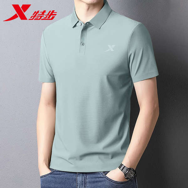 Áo sơ mi Polo nam cỡ lớn Áo sơ mi Polo nam Xtep Áo thun ngắn tay cổ cuộn Áo sơ mi Polo mùa hè Plus Size Áo thun lụa băng khô nhanh Áo thun nam hàng đầu