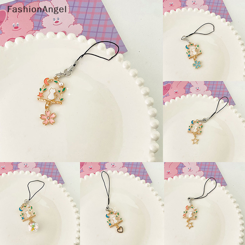 FashionAngel Hoa Dễ Thương Dây Điện Thoại Móc Khóa Mặt Dây Chuyền Vỏ Điện Thoại Dây Đeo Nữ Cô Gái Điện Thoại Trang Sức Chống Mất Dây Móc Khóa TH