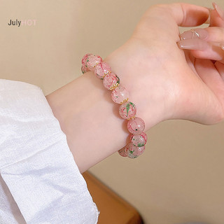 Julyhot Thời Trang Ngọt Ngào Dễ Thương Hoa Anh Đào Vòng Tay Dành Cho Nữ Cô Gái Tinh Tế Thanh Lịch Đính Hạt Vòng Tay Dự Tiệc Phụ Kiện Trang Sức Quà Tặng Massivedeals