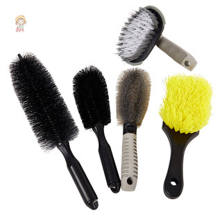 Bàn chải làm sạch ô tô TWE Tay cầm ngắn Bàn chải lốp ô tô mềm Bàn chải bánh xe ô tô Xe tải Xe máy Bàn chải bánh xe hợp kim VN