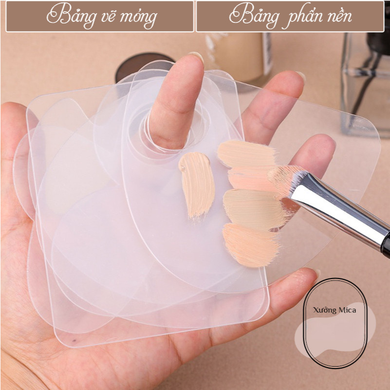 Bảng phấn nền dạng lỏng trang điểm màu / bảng vẽ móng & sơn / tấm acrylic trong suốt / dụng cụ trang điểm