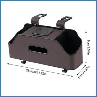 Hộp Đựng Đồ Treo Ghế Ô Tô Da PU Đa Năng Kiêm Khay Để Cốc, Giá Để Điện Thoại, Hộp Đựng Giấy, Móc Treo Đồ Nội Thất