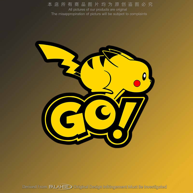 Người chơi game Pokémon Thân sáng tạo] Trang trí điện động cơ xe máy Pikachu 1081 Kính đánh giá tốt Nhãn dán cá tính hoạt hình dễ thương [Decal