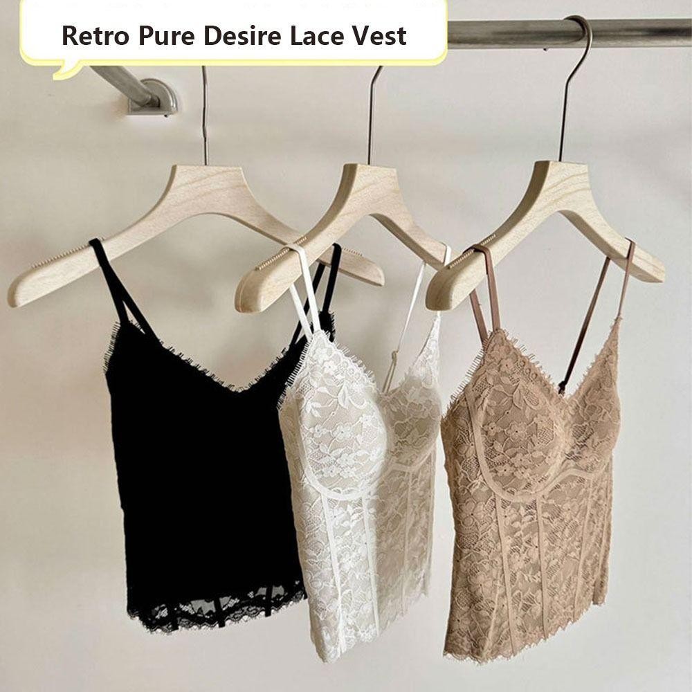 ChipHive Ren Sling Áo Ngực Vest - Dễ dàng điều chỉnh dây vai, đệm ngực màu trơn, thoải mái cho ngày ở bãi biển