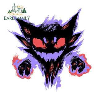 EARLFAMILY Gengar Pokemon Cooler Miếng Dán Xe Máy Windows Mũ Bảo Hiểm Thân Máy Tính Xách Tay Chống Thấm Nước JDM Vinyl Decal Chống Trầy Xước Phụ Kiện Xe Hơi