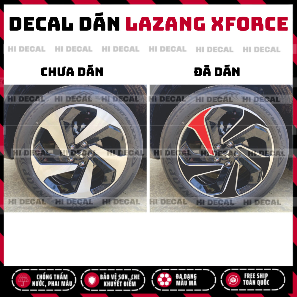 Tem Mâm Xforce, decal dán mâm Xfoce ,tem trang trí cao cấp chống thấm nước, tạo điểm nhấn