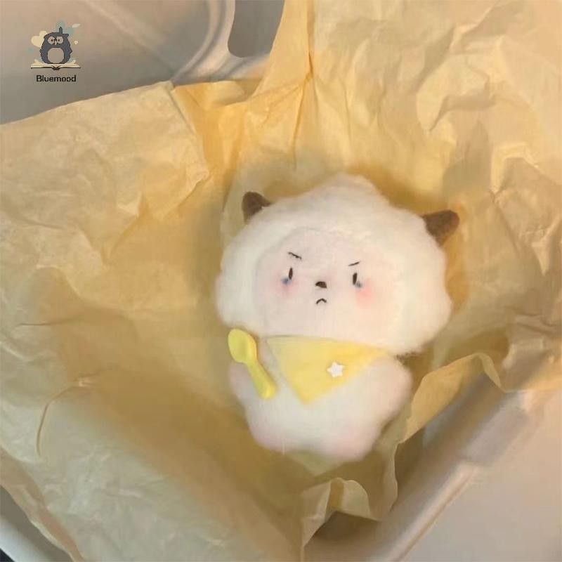 [Bluemood] Móc khóa sói sang trọng dễ thương Mặt dây chuyền cừu hoạt hình Búp bê nhồi bông mềm Chìa khóa ô tô Ba lô trang trí Túi quà tặng Đôi mới