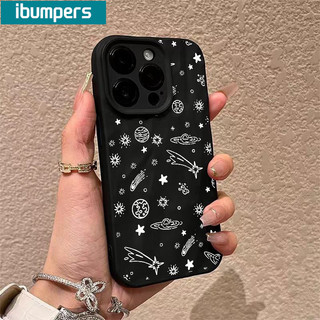 ibumpers Ốp Lưng IPhone Đơn Giản Graffiti Hành Tinh Tình Yêu Họa Tiết Cho IPhone 16 15 14 12 13 11 Pro Max IP 7 8 Plus X XS XR Ốp Điện Thoại Silicon Mềm Chống Sốc