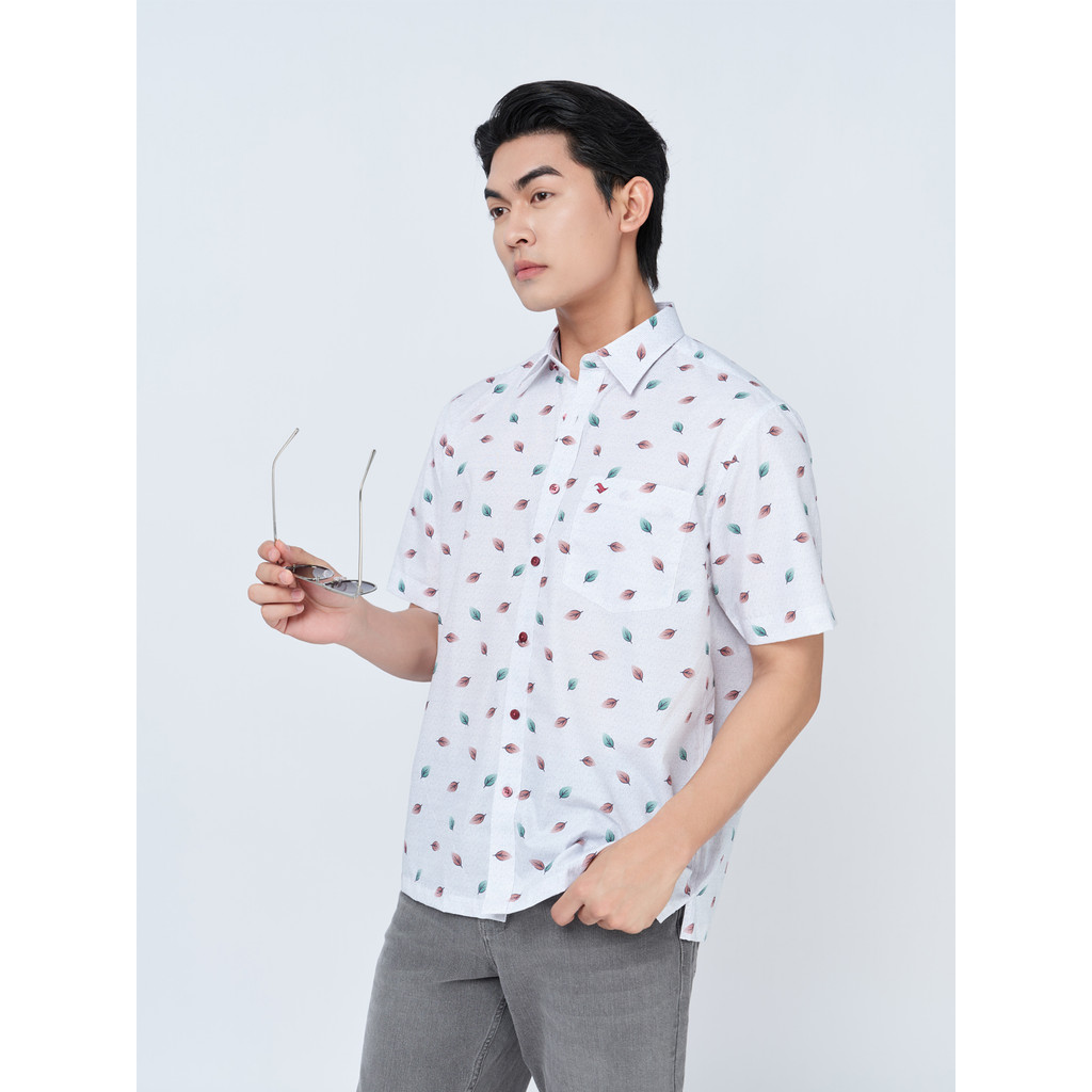 Sơ mi ngắn tay lai ngang VIETTIEN SMART vải Nano phom REGULAR VT00000341