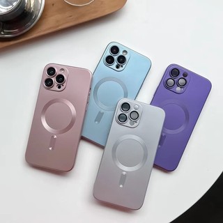 Ốp điện thoại chống sốc sơn kim loại từ tính lỏng cho IPhone 15 14 13 12 11 Pro Max 14 15 plus Vỏ chống sốc