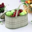 Giỏ đựng trái cây thực phẩm MARGREDY, Dệt có nắp Giỏ tre, Giỏ đựng trứng thủ công bền bỉ cho đồ ăn nhẹ bánh trung thu