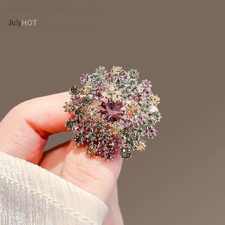 Julyhot Vintage Màu Kim Cương Giả Bồ Công Anh Thổ Cẩm Dành Cho Nữ Quần Áo Áo Áo Trang Sức Phụ Kiện Massivedeals