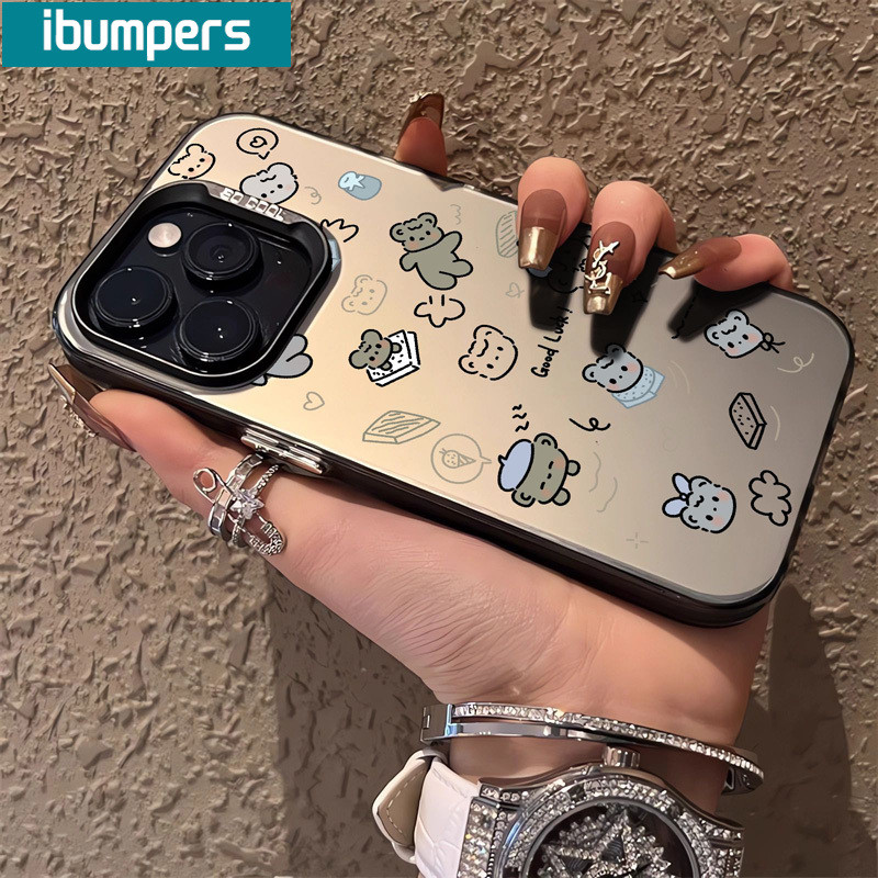 ibumpers Ốp Lưng IPhone Đẹp Đơn Giản Họa Tiết Chó Con Ốp Điện Thoại IMD Cứng Trơn Chống Bẩn Chống Sốc Cho IPhone 16 15 14 12 13 11 Pro Max