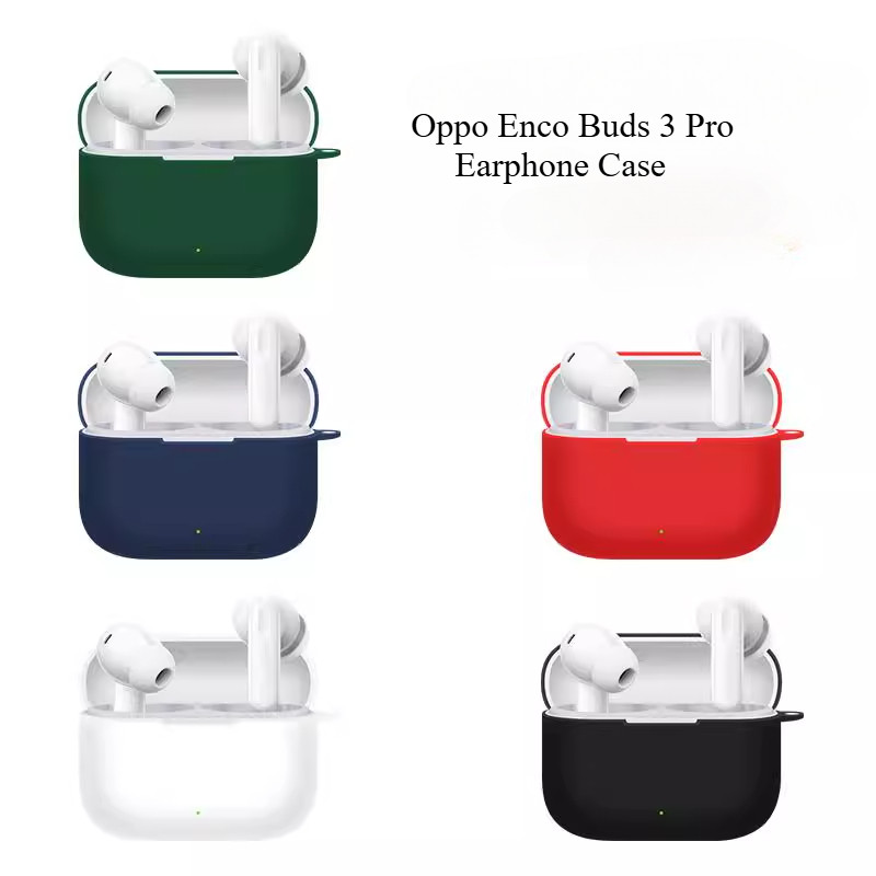 Dành Cho Oppo Enco Buds 3 Pro Vỏ Tai Nghe Silicon Màu Trơn Vỏ Mềm Chống Sốc Có Thể Giặt Tai Nghe Bảo Vệ