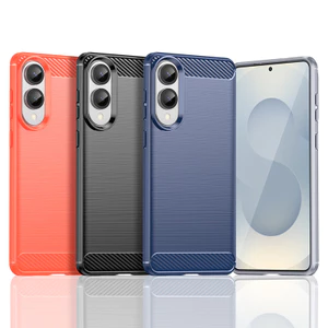 Dành Cho Samsung Galaxy S25 Edge Ultra Slim Kết Cấu Chải Chống Sốc Vỏ TPU Mềm
