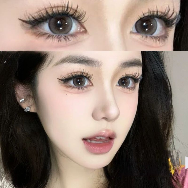 [Tặng hộp + 2 chiếc] 0.00~-6.00 Kính áp tròng màu Hàn Quốc Kính áp tròng cận thị thời trang 14.0mm/14.2mm/14.5mm Có thể sử dụng trong 1 năm 20