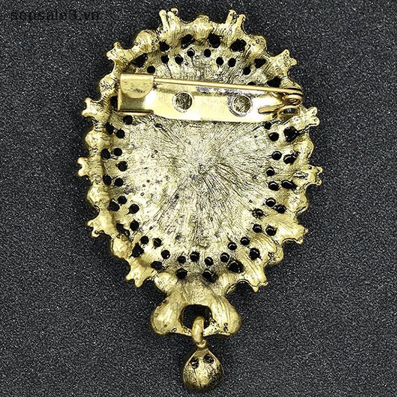 # Sepsale # Crystal Thạch Cameo Vintage Trâm Cài Nữ Hoàng Cameo Beauty.