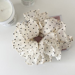 Yoing / Phong Cách Hàn Quốc Phong Cách Nhẹ Nhàng Chấm Bi Xếp Ly Dây Buộc Tóc Phong Cách Ba Lê Thanh Lịch Nhiều Lớp Ren Phụ Kiện Tóc