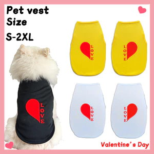 ✨ Hàng MỚI ✨ Áo vest chó tình yêu in hình thời trang s-2XL dành cho các cặp đôi, đi chơi ngày lễ tình nhân, quần áo cho chó