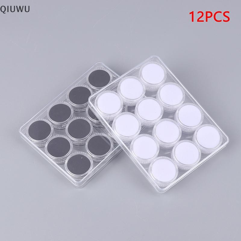 QIUWU Trong Suốt Tròn Đá Quý Hiển Thị Bộ Sưu Tập Hộp Bảo Quản Trang Sức Đá Quý Rời Hộp Đựng Bình Tổ Chức Khay Có Nắp.