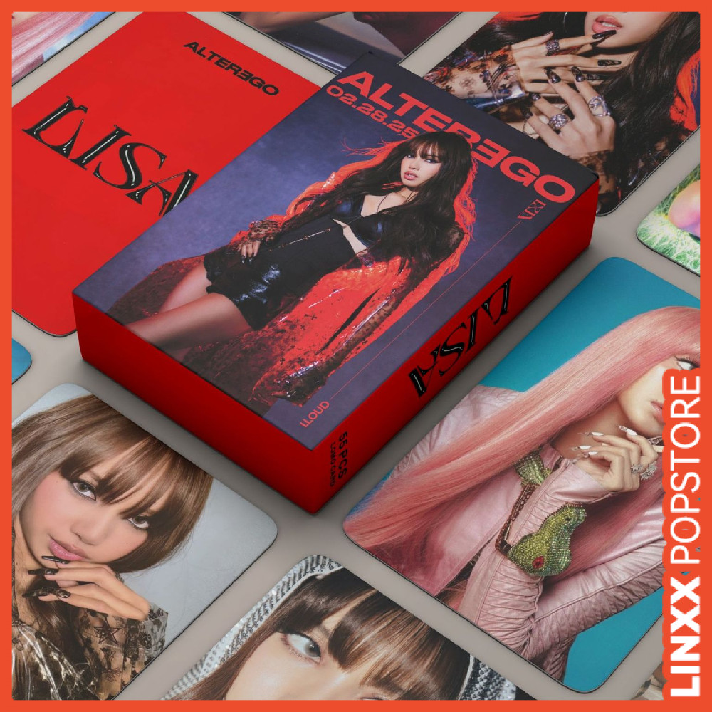 Blackpink Linxx 55 CÁI BLACK PINK LISA Solo Album LOMO Thẻ Photocards Holographic Bộ sưu tập quạt Thẻ hỗ trợ K-Pop Hàng hóa Bộ sưu tập