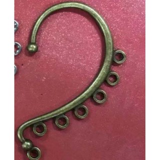 Tự làm cổ kẹp tóc bằng hợp kim, bảy lỗ không xuyên da - Phụ kiện trang sức hai miếng