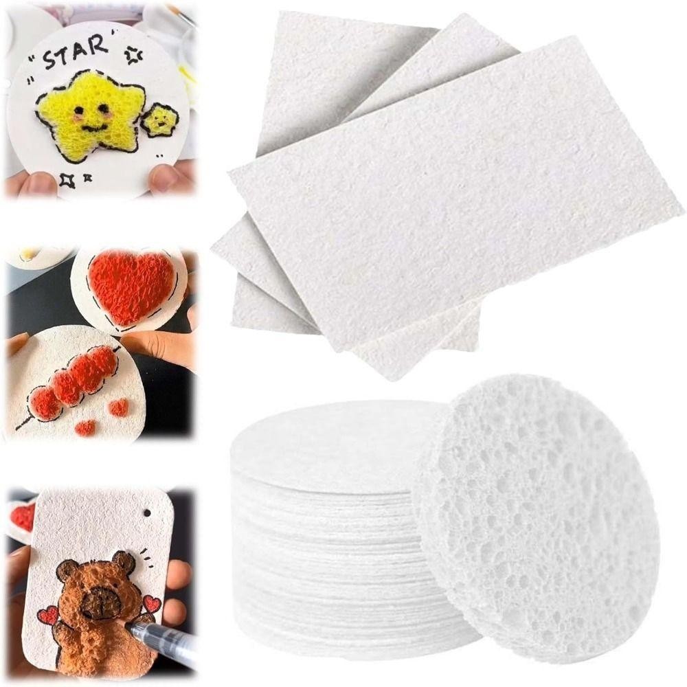Giấy vẽ họa tiết SUNKISSD, Đồ chơi giáo dục Giấy kết cấu xốp phồng, Bọt biển làm sạch da mặt thủ công đa chức năng cho trẻ em