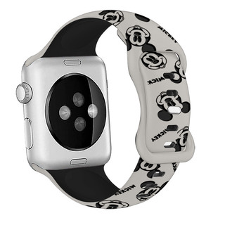 Cute cartoon Mickey silicone strap for Apple Watch Ultra 46/44/40/49/45/41/42/38/45mm iwatch Series Ultra/10/9/8/7/6/5/4/3/2/1/SE