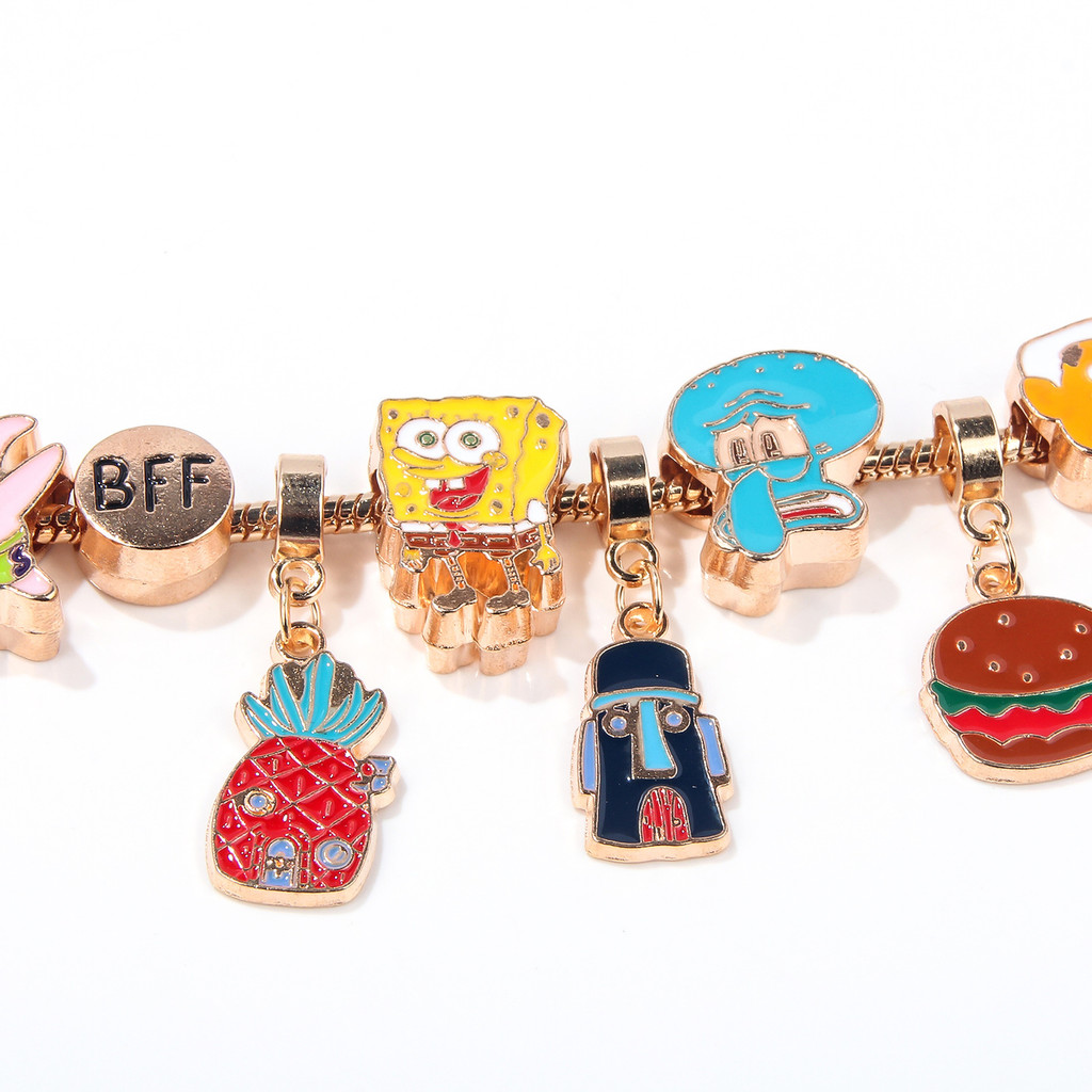 Vòng tay SpongeBob Patrick BFF Good Friends Bikini Bottom Mr. Krabs Squidward Pineapple House Vòng tay hoạt hình BUTU