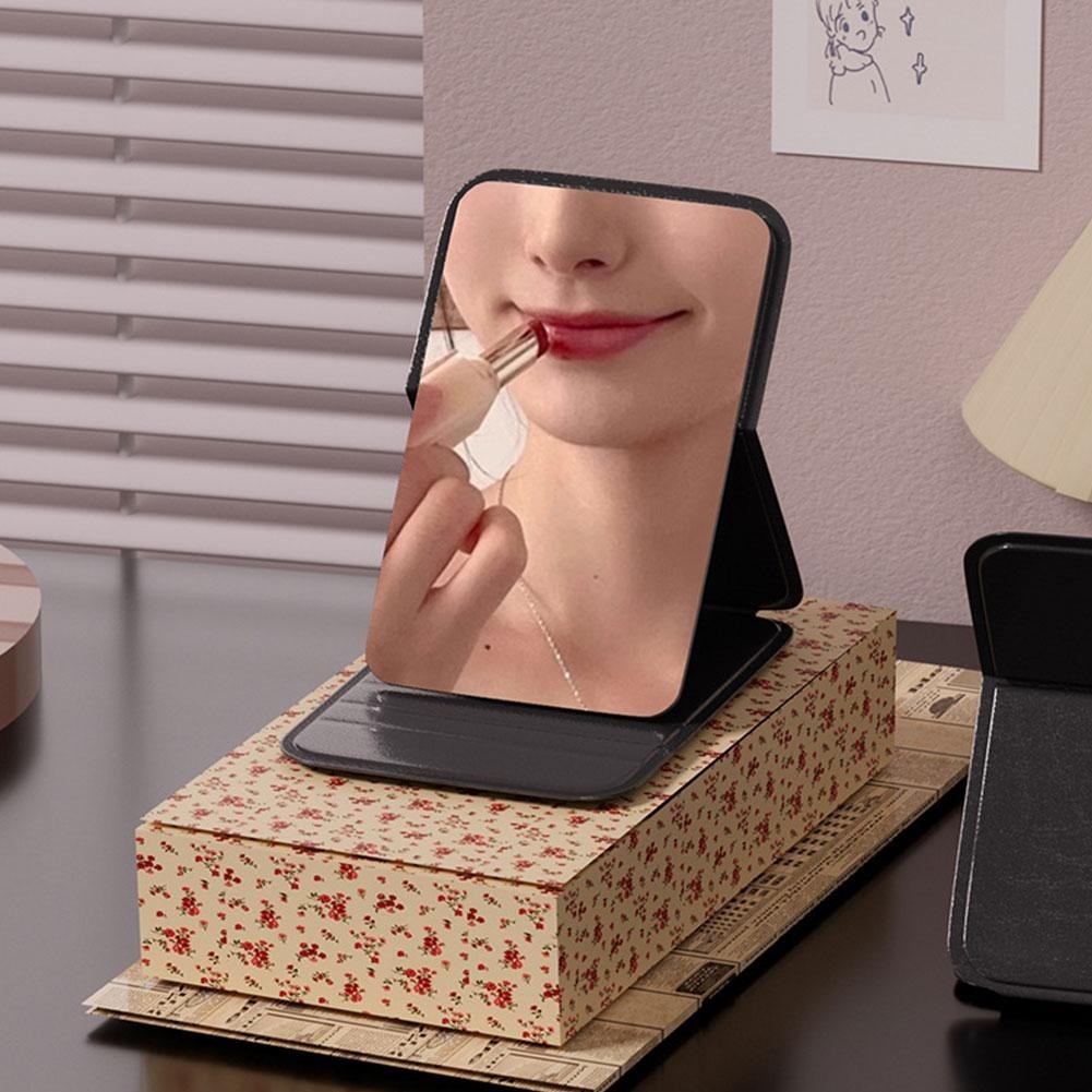 Vanity Gương Trang Điểm Độ Nét Cao Để Bàn Đứng Gấp Di Động Trang Điểm Trọng Lượng Cầm Tay L2u4