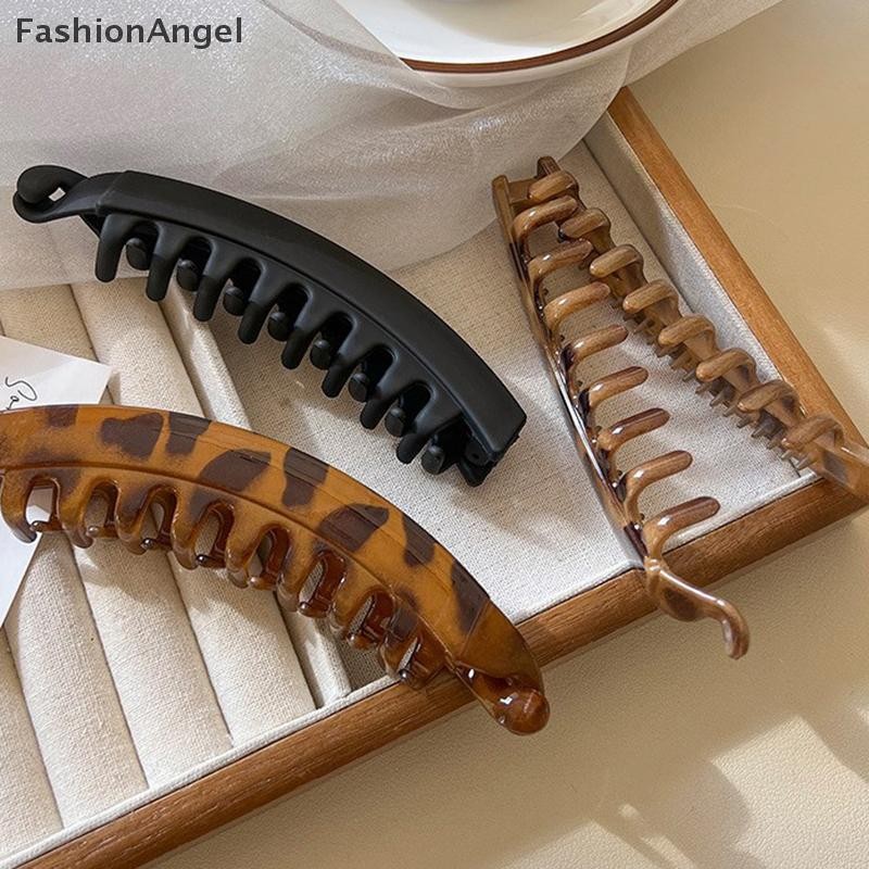 Fashionangel Kẹp Tóc Màu Trơn Chuối Kẹp Phụ Kiện Tóc Nữ Thời Trang Đuôi Ngựa Barrettes Móng Vuốt Tóc Kẹp Tóc Mũ VN