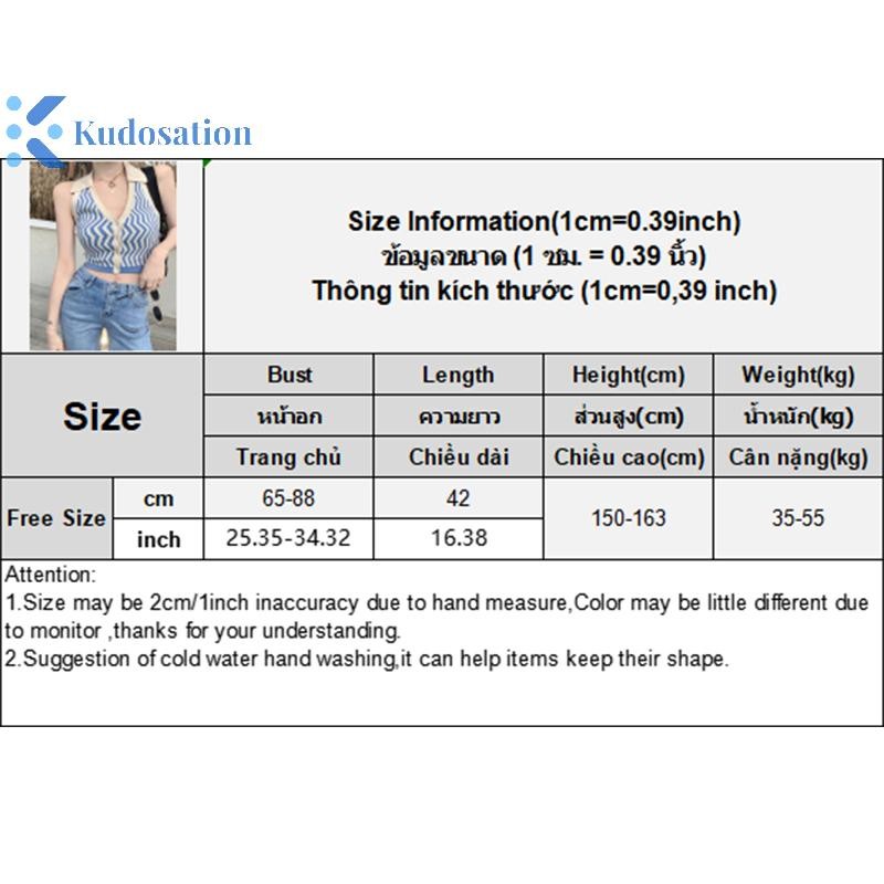 Kudosation Dệt Kim Crop Top Nữ Cổ Gắn Xe Tăng Áo Gợi Cảm Mùa Hè Sọc Midriff-baring Áo Lưng Không Tay Sang Trọng Y2k Top Đẹp