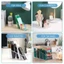 YYlingx Giá đỡ điều khiển từ xa, Hộp đựng đồ trang điểm PET 4 ngăn, Hộp đựng đồ trong suốt