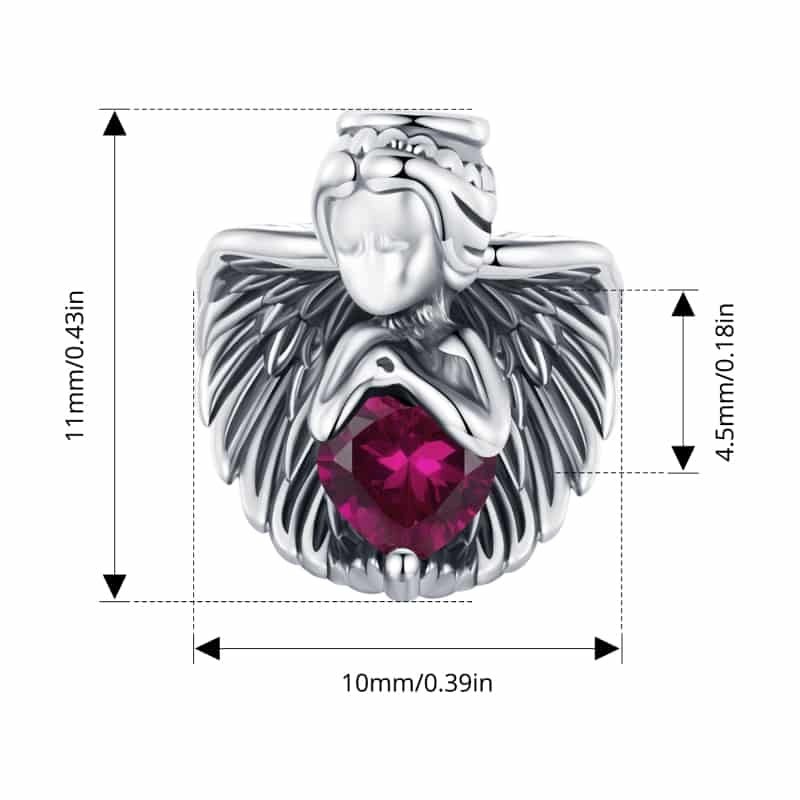 Bamoer 925 Sterling Sliver Charm Thiết Kế Góc Trái Tim Mặt Dây Chuyền Phụ Kiện Cho Vòng Tay Quà Tặng Cho Nữ Bé Gái