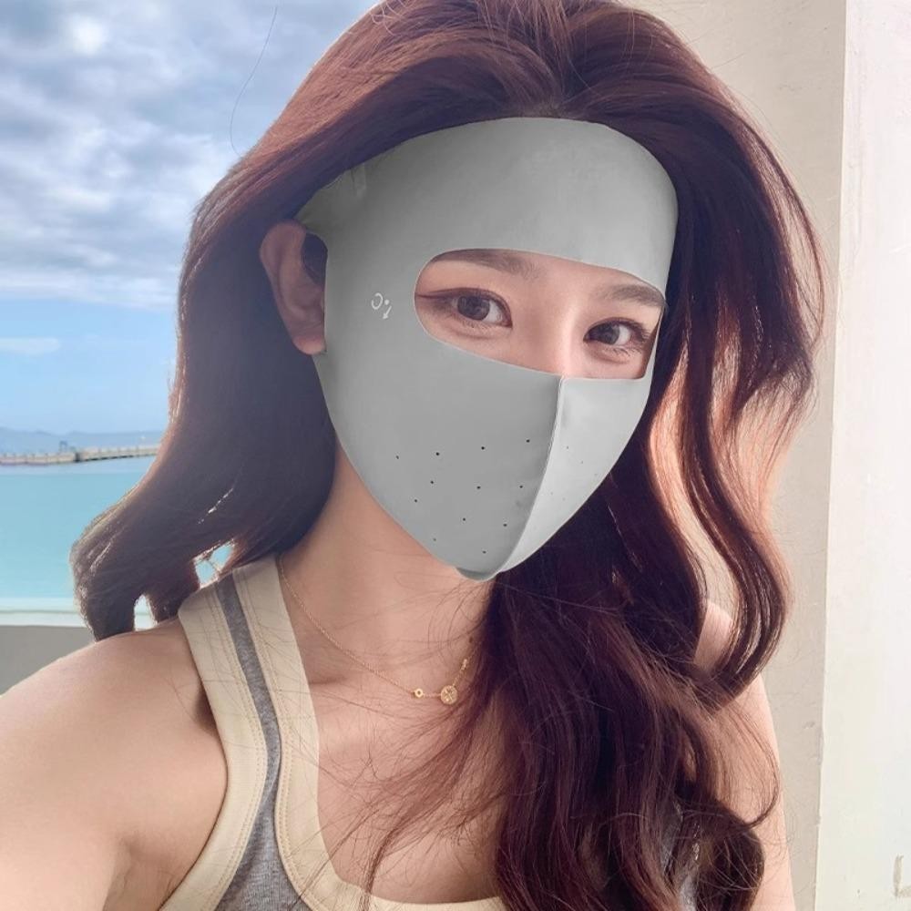 Hobbyin Ice Silk, Tấm che nắng toàn mặt thoáng khí, Bán chạy Traceless Anti Polling Facial Gini Face Veil Thể thao ngoài trời