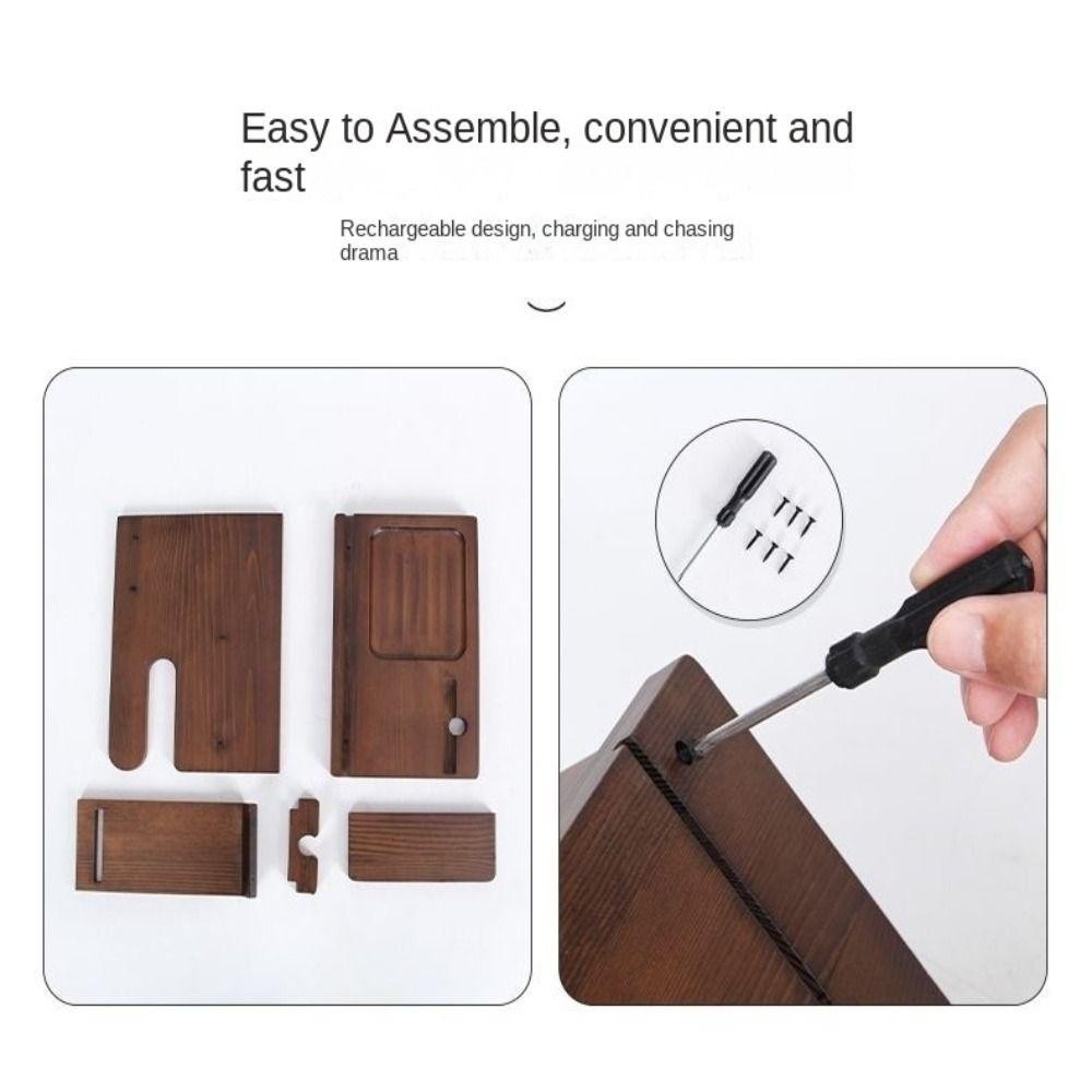 Giá để đồ CHEESELY, Giá đỡ điện thoại bằng gỗ đa chức năng bền bỉ, Giá đỡ sạc máy tính để bàn quyến rũ phong cách đơn giản Vestiuble