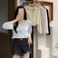 Áo dệt kim IAPPORTUNIA, Áo len dệt kim buộc dây chống nắng, Áo khoác mỏng mỏng dài tay bằng vải Polyester dành cho nữ