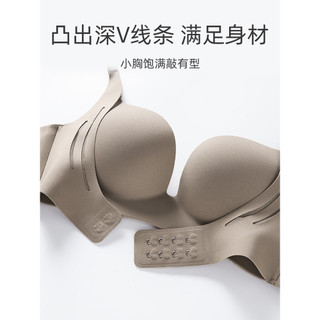 Áo ngực đẩy nữ ngực nhỏ, liền mạch, không dây, chống chảy xệ, áo ngực có thể điều chỉnh