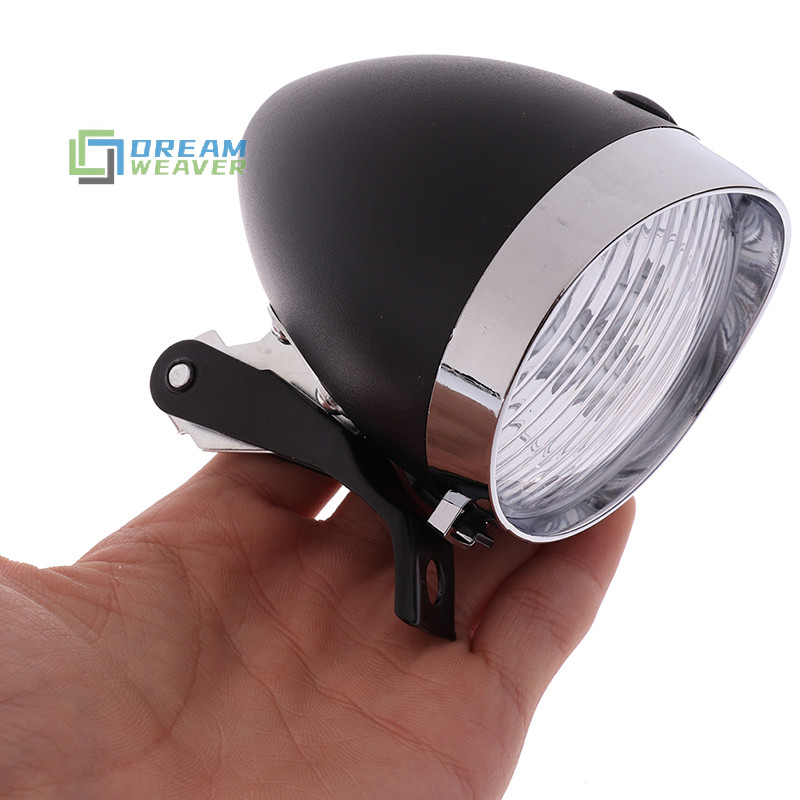 [Dream] 3 đèn LED Retro Xe Đạp Đèn Pha Vintage Đèn Pin mới