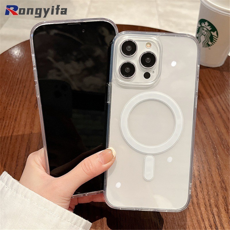 Ốp Lưng Cho Samsung Galaxy M40s A52 A52s A53 A54 A55 A70 A70s A71 A72 A73 F15 M15 F62 M62 5G 4G Ốp Điện Thoại Từ Tính Trong Suốt Sang Trọng Ốp Lưng Mềm Chống Sốc