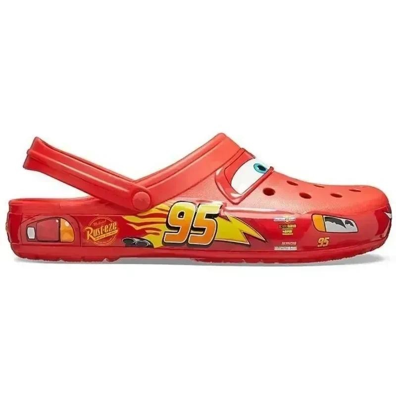 Disney Lightninged Mcqueens Pixar Phim Hoạt Hình Chắc Chắn Chống Thấm Nước Dép Ngoài Trời Thường Ngày Thoáng Khí Mắt Cá Chân-wrap Eva Giày Quà Tặng