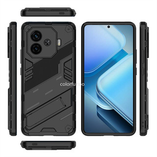 Dành Cho Vivo iQOO Z9 Z9x Z9 Turbo Z9Turbo iQOOZ9 iQOOZ9x 5G Vỏ Điện Thoại Giáp Thời Trang Chống Sốc Ốp Lưng Bảo Vệ Camera Giá Đỡ Vỏ Cứng