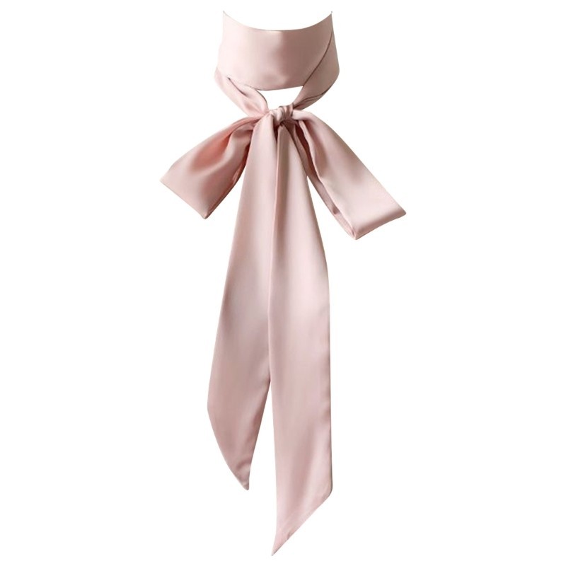 Vic Ribbon Khăn quàng cổ lụa buộc tay Ruy băng Khăn quàng cổ phong cách Hàn Quốc Cà vạt tóc
